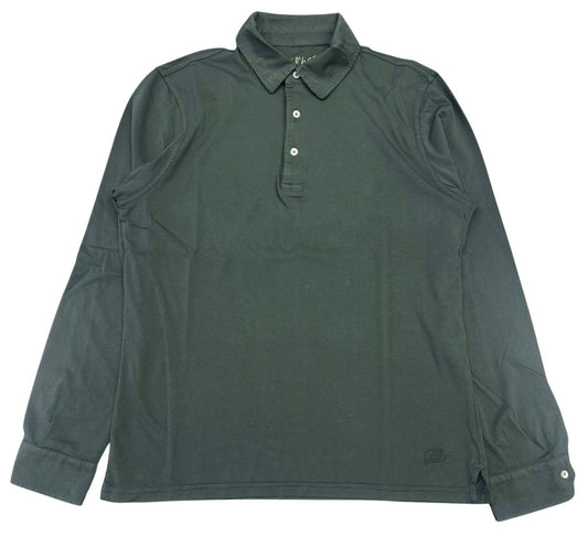 POLO M/L CARBON BRUSHED COL.PETROLIO