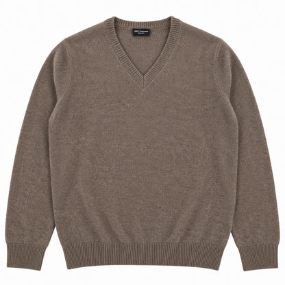 SCOLLO A V FINEZZA 7 100%CASHMERE COL.TORTORA