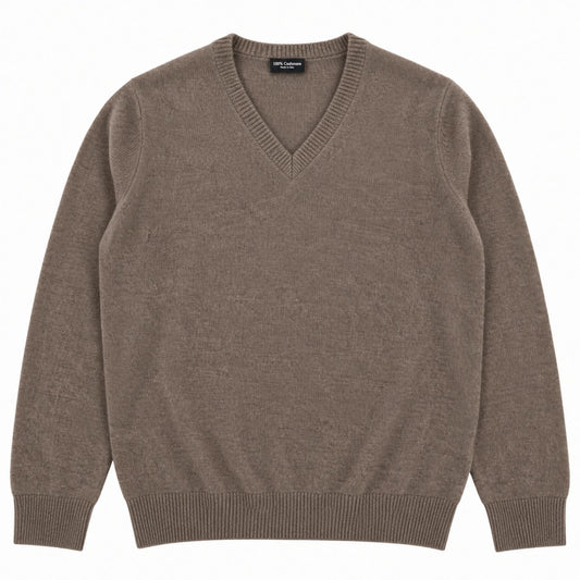 SCOLLO A V FINEZZA 7 100%CASHMERE COL.TORTORA