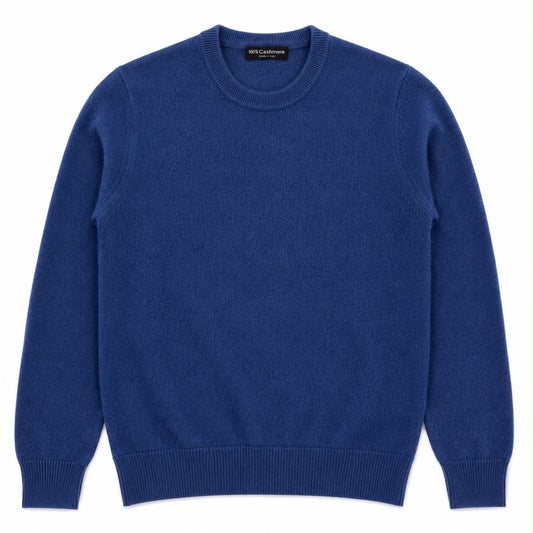 GIROCOLLO 100%CASHMERE COL.INDACO