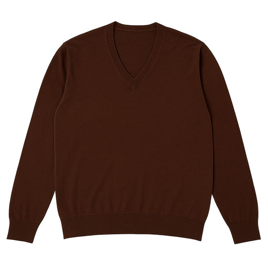 SCOLLO A V SUPER 120s COL.CIOCCOLATO