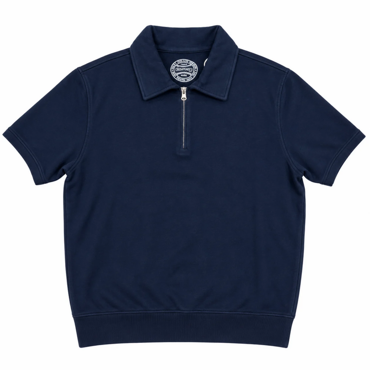 FELPA 1/2 ZIP COL.NAVY