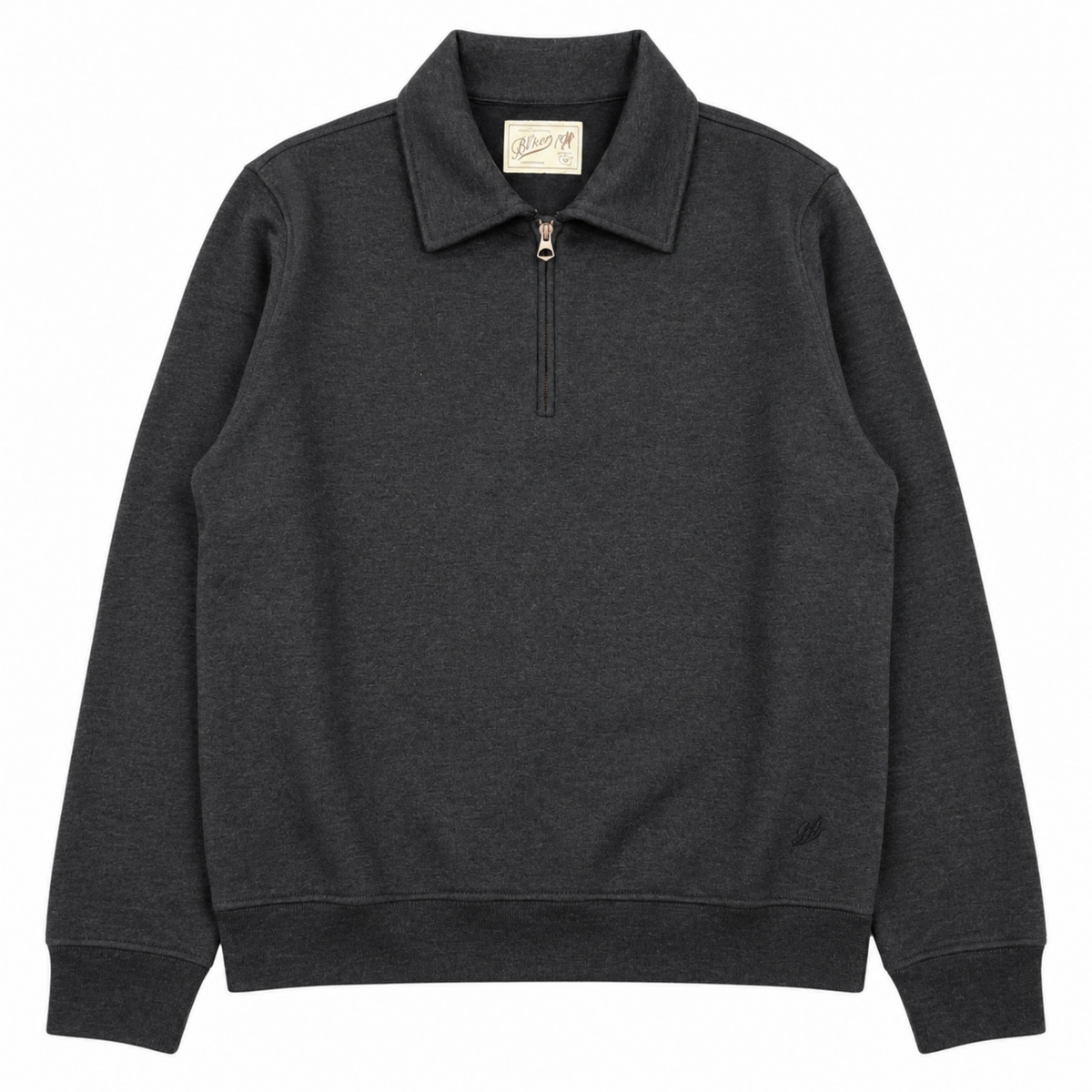 FELPA ZIP WOOL COL.ANTRACITE