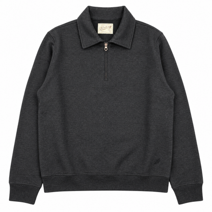 FELPA ZIP WOOL COL.ANTRACITE