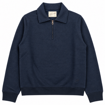 FELPA ZIP WOOL COL.NAVY