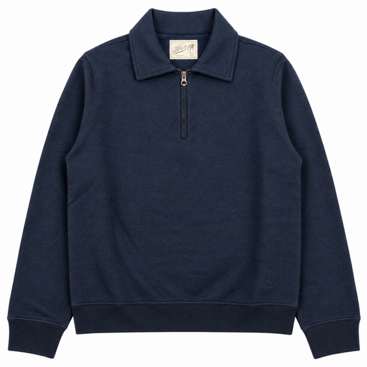 FELPA ZIP WOOL COL.NAVY