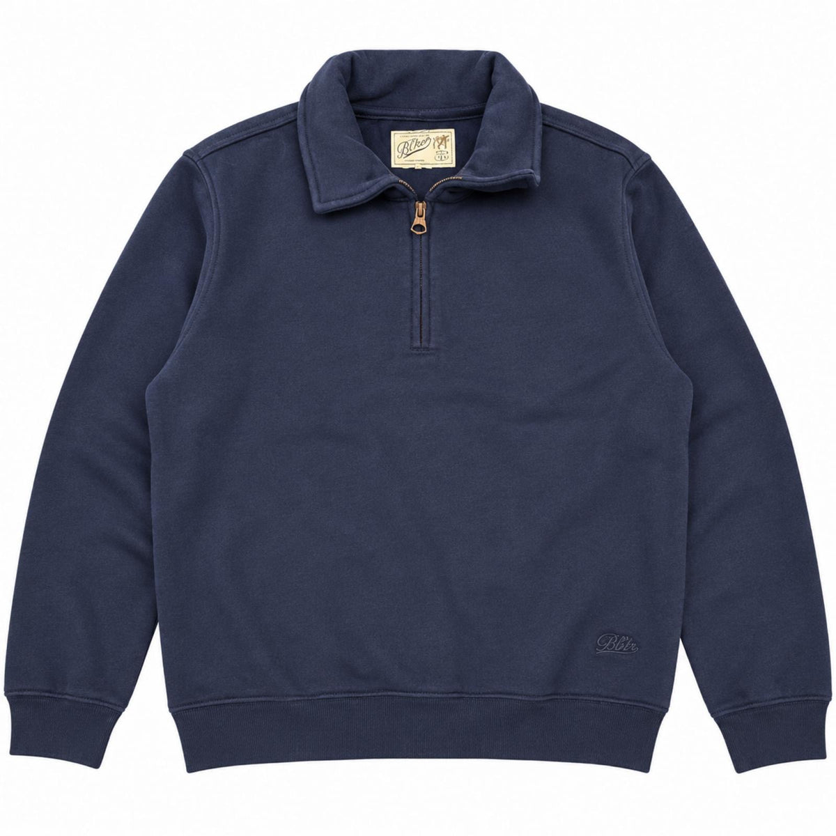 FELPA ZIP WOOL COL.NAVY