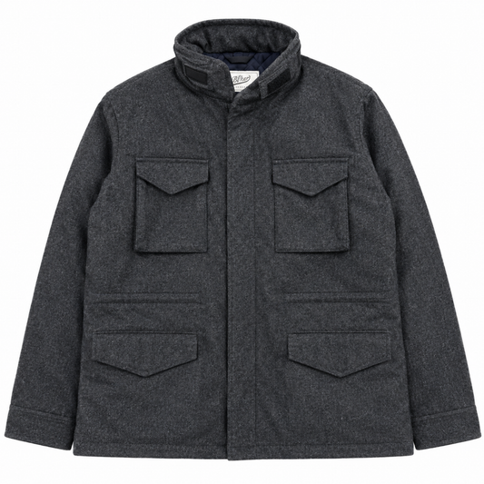 FIELD JACKET WOOL COL.GRIGIO MELANGE