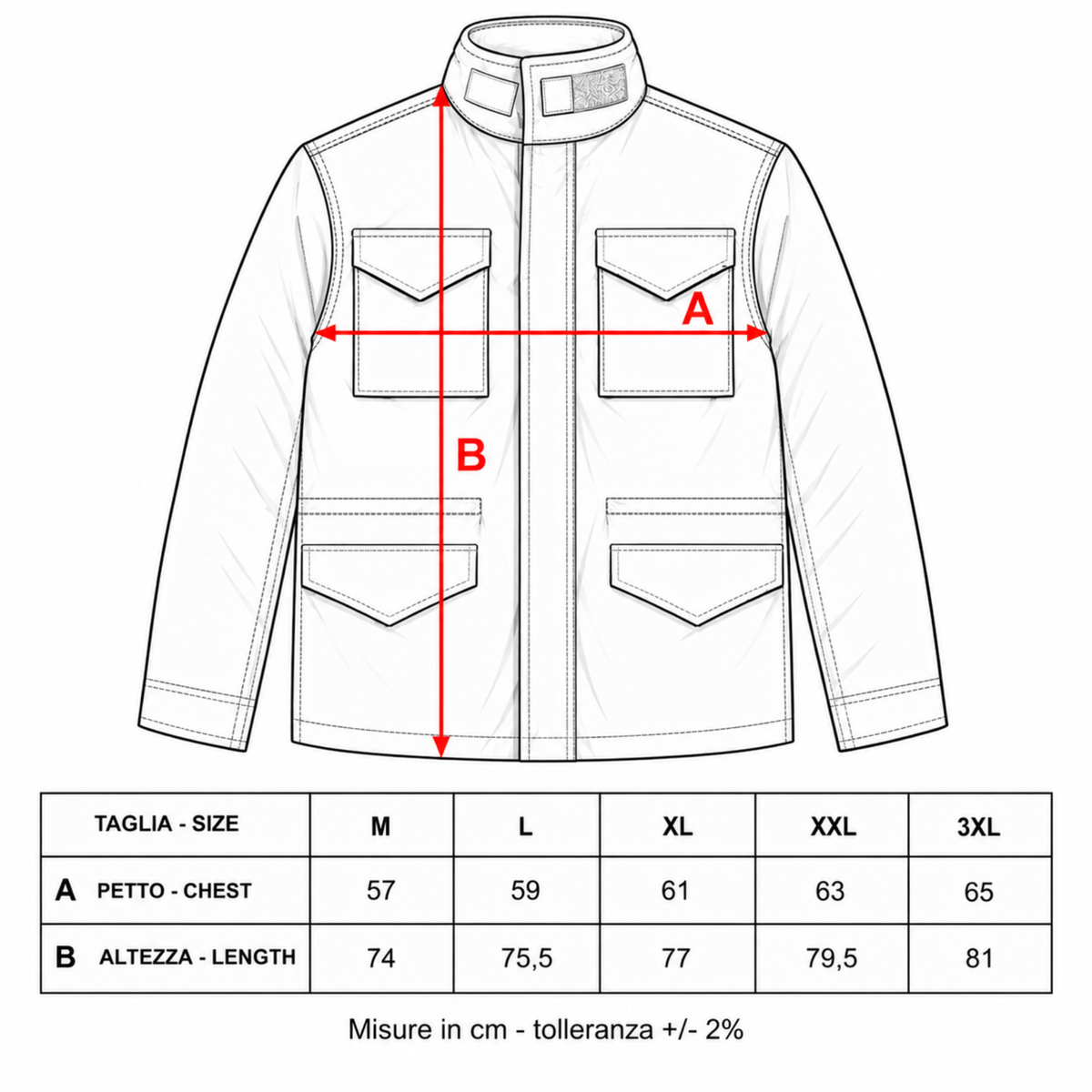 FIELD JACKET WOOL COL.OFF