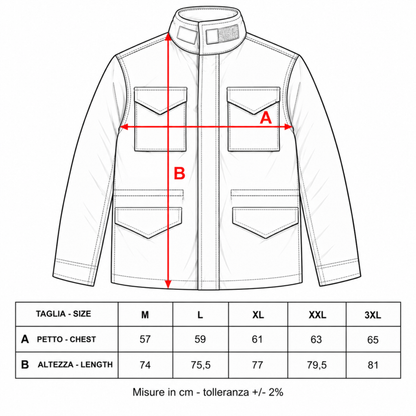 FIELD JACKET WOOL COL.OFF