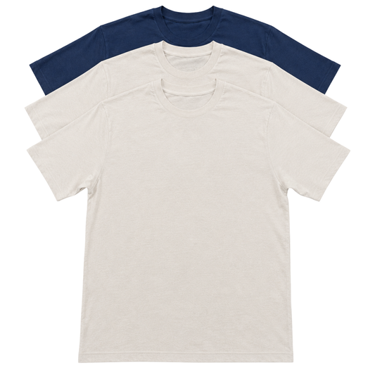KIT T-SHIRT X3 OFF/INDACO