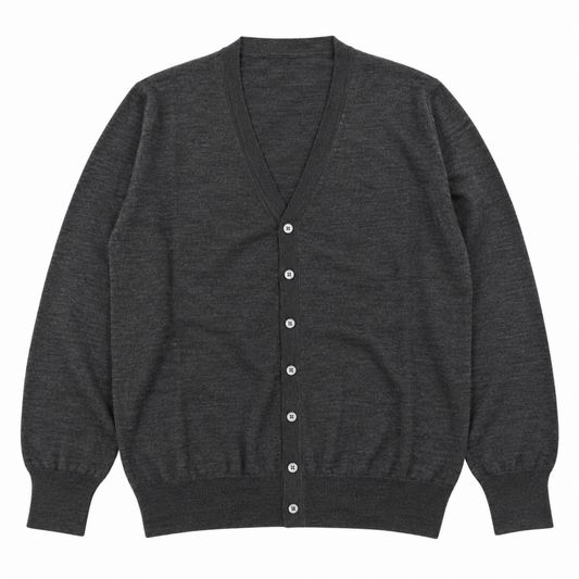 CARDIGAN FINEZZA 12 COL.ANTRACITE