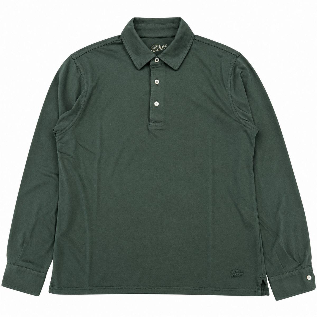 POLO M/L CARBON BRUSHED COL.PETROLIO