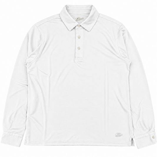POLO M/L CARBON BRUSHED COL.BIANCO