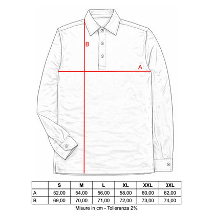 POLO M/L CARBON BRUSHED COL.NAVY