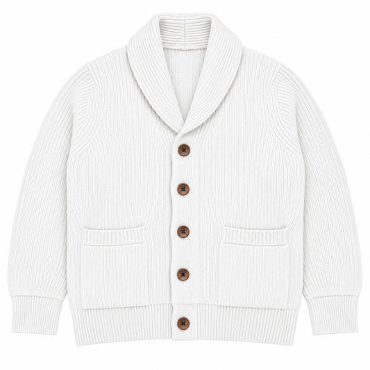 SHAWL COLLAR COL.AVORIO
