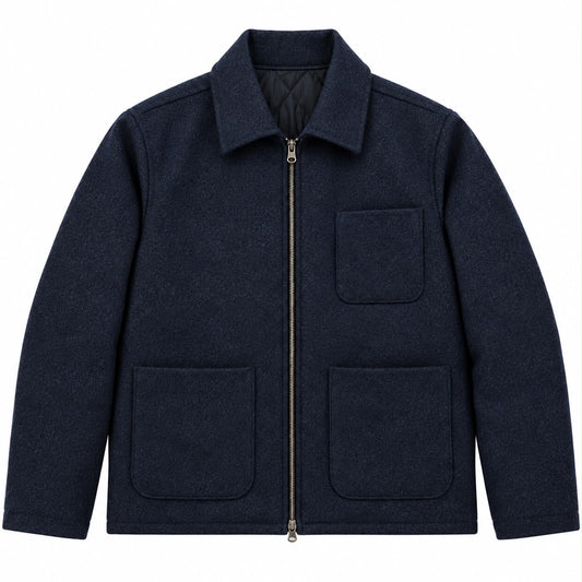 WORK DOUBLE WOOL COL.NAVY