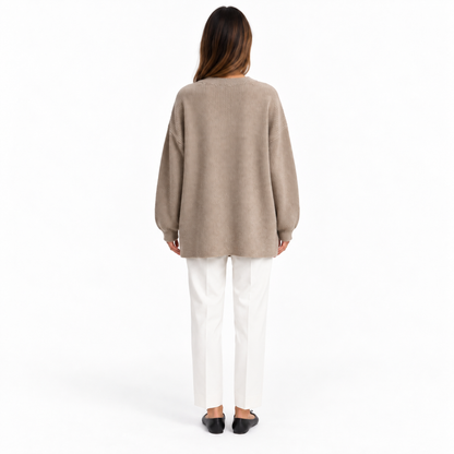 Girocollo 100% cashmere beige - donna