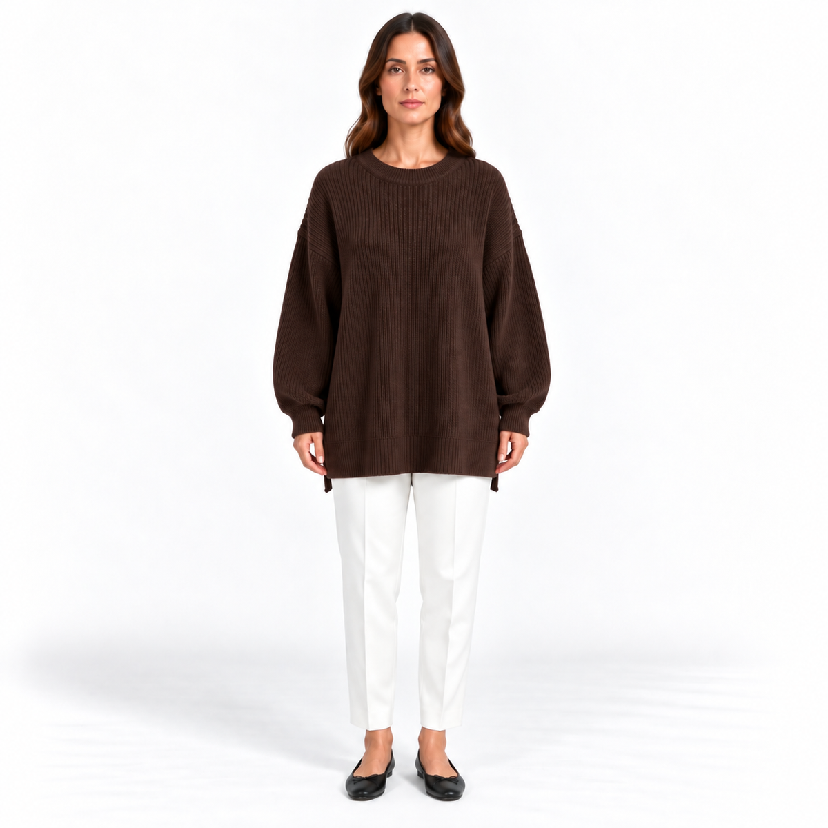 Girocollo 100% cashmere testa di moro - donna