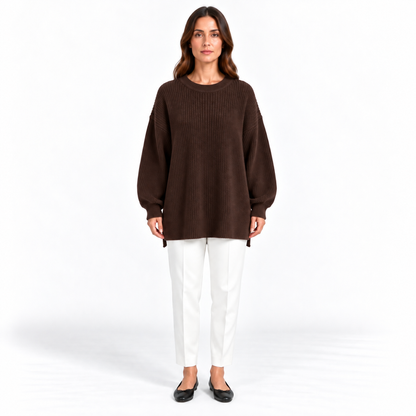 Girocollo 100% cashmere testa di moro - donna