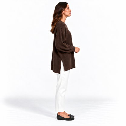 Girocollo 100% cashmere testa di moro - donna