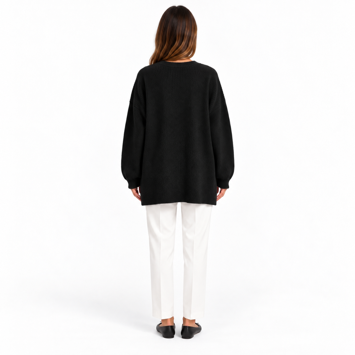 Girocollo 100% cashmere nero - donna