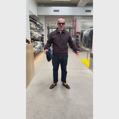 FELPA ZIP WOOL COL.BURGUNDY