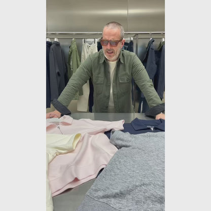 FELPA 1/2 ZIP COL.NAVY