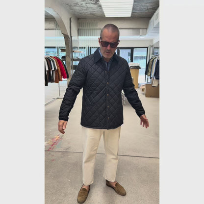 GIACCA PAUL WAXED COL.NAVY