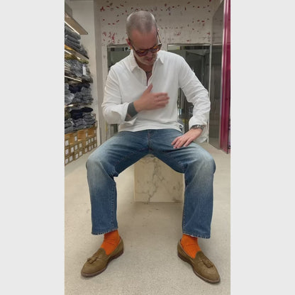 POLO M/L CARBON BRUSHED COL.BIANCO