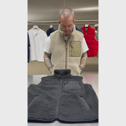 GILET SHERPA COL.SAND